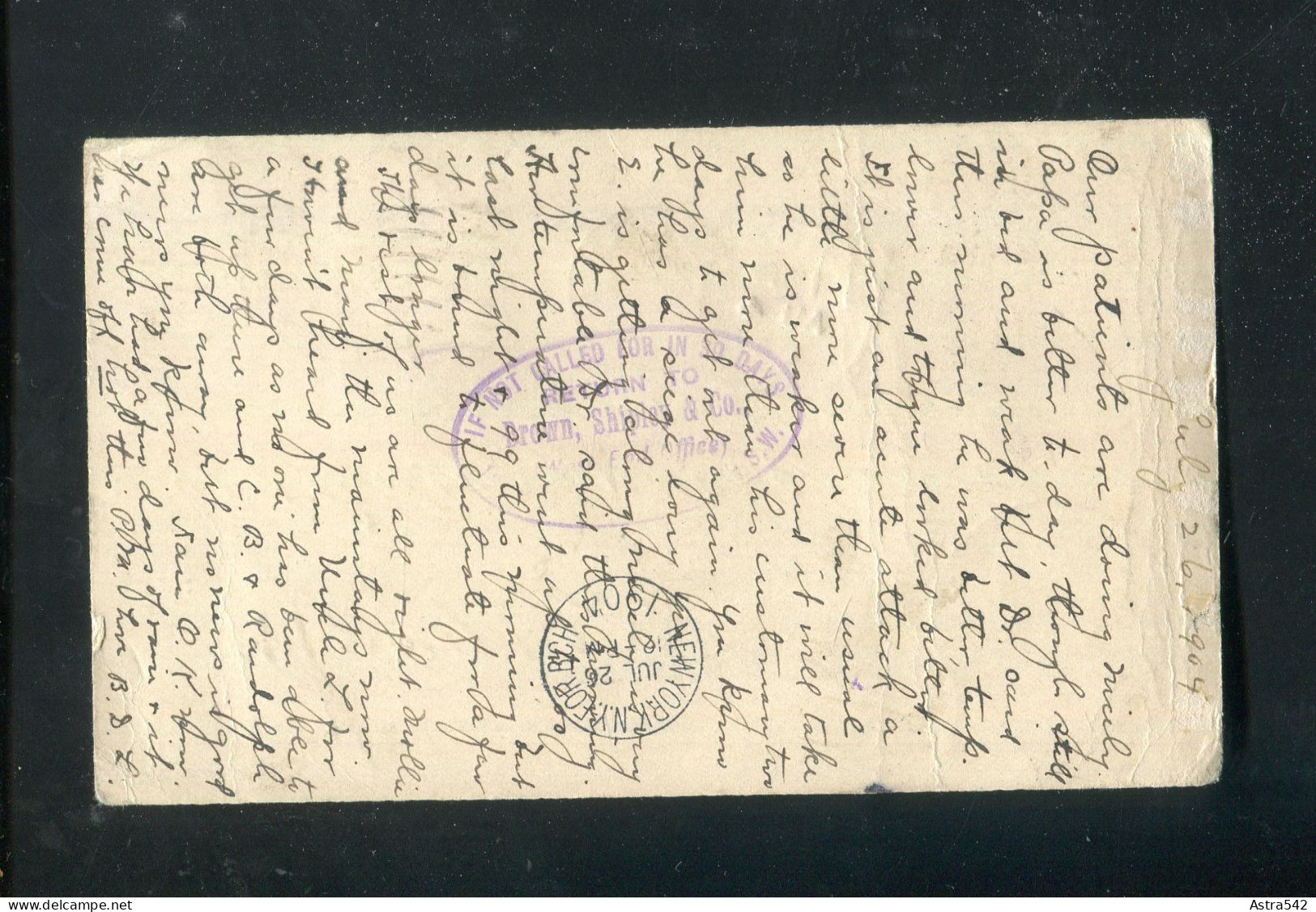 "USA" 1904, Postkarte Mit Zusatzfrankatur Ex Springfield Nach Baden-Baden, Von Dort Weiterleitung Nach London (A1056) - 1901-20