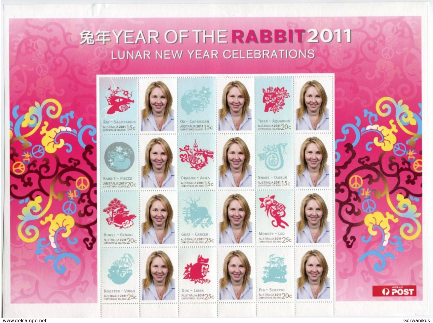 Sheet Year Of The Rabbit 2011 - Christmaseiland