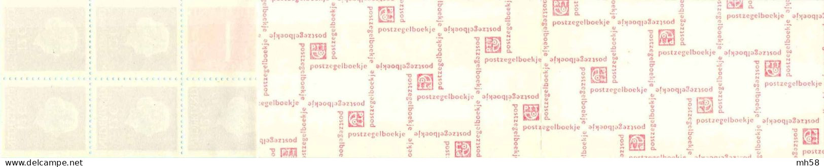 PAYS-BAS NEDERLAND 1969 - Carnet / Booklet / MH Sans Indice - 1 G Chiffre / Juliana - YT C 600AcB / MI MH 8y - Libretti
