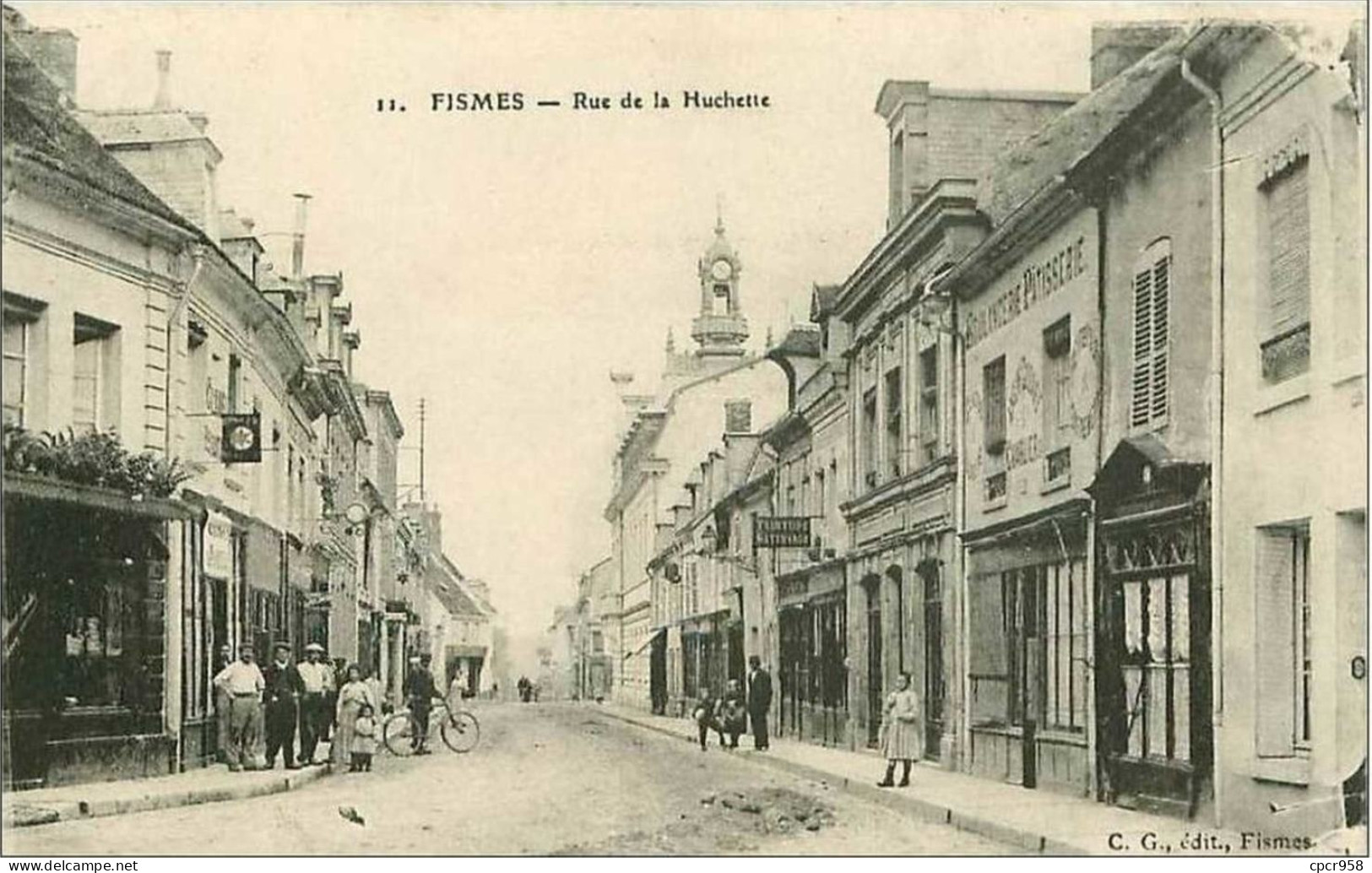 51.FISMES.RUE DE LA HUCHETTE.BOULANGERIE PATISSERIE.TEINTURE NETTOYAGE - Fismes