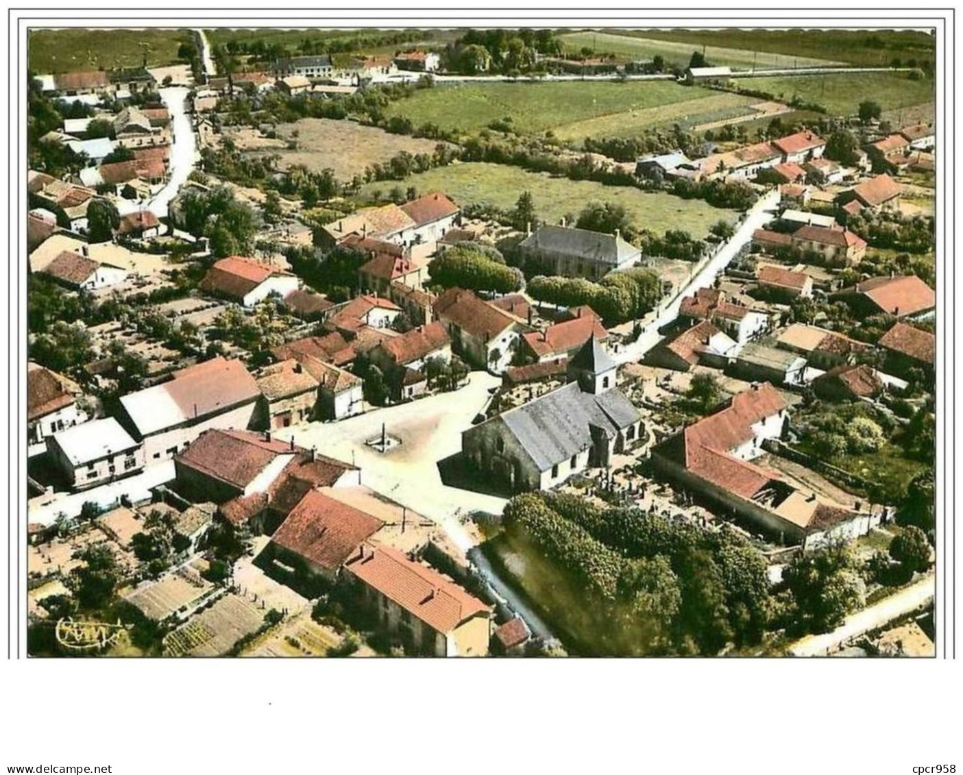 52.COLOMBEY-LES-DEUX-EGLI SES.VUE GENERALE AERIENNE.CPSM - Colombey Les Deux Eglises