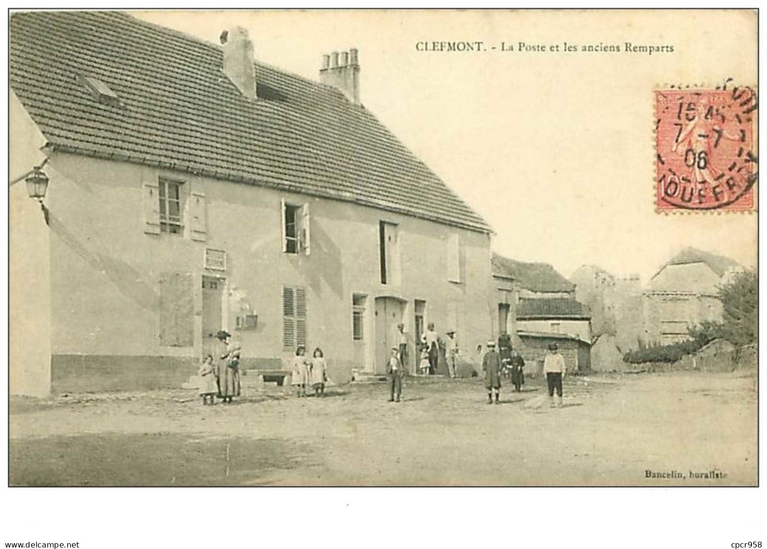 52.CLEFMONT.n°24.LA POSTE ET LES ANCIENS REMPARTS - Clefmont