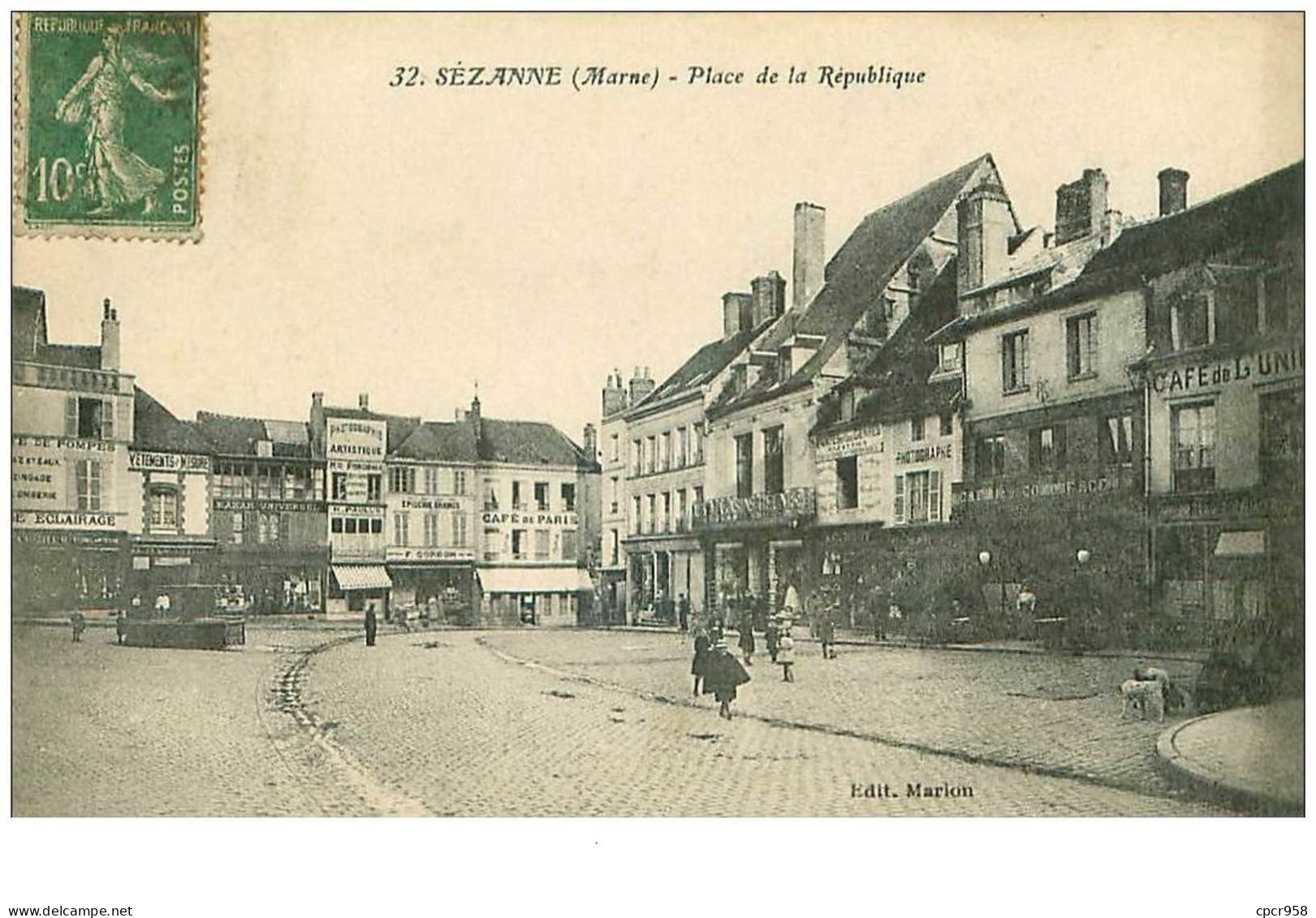 51.SEZANNE.n°21729.PLACE DE LA REPUBLIQUE - Sezanne