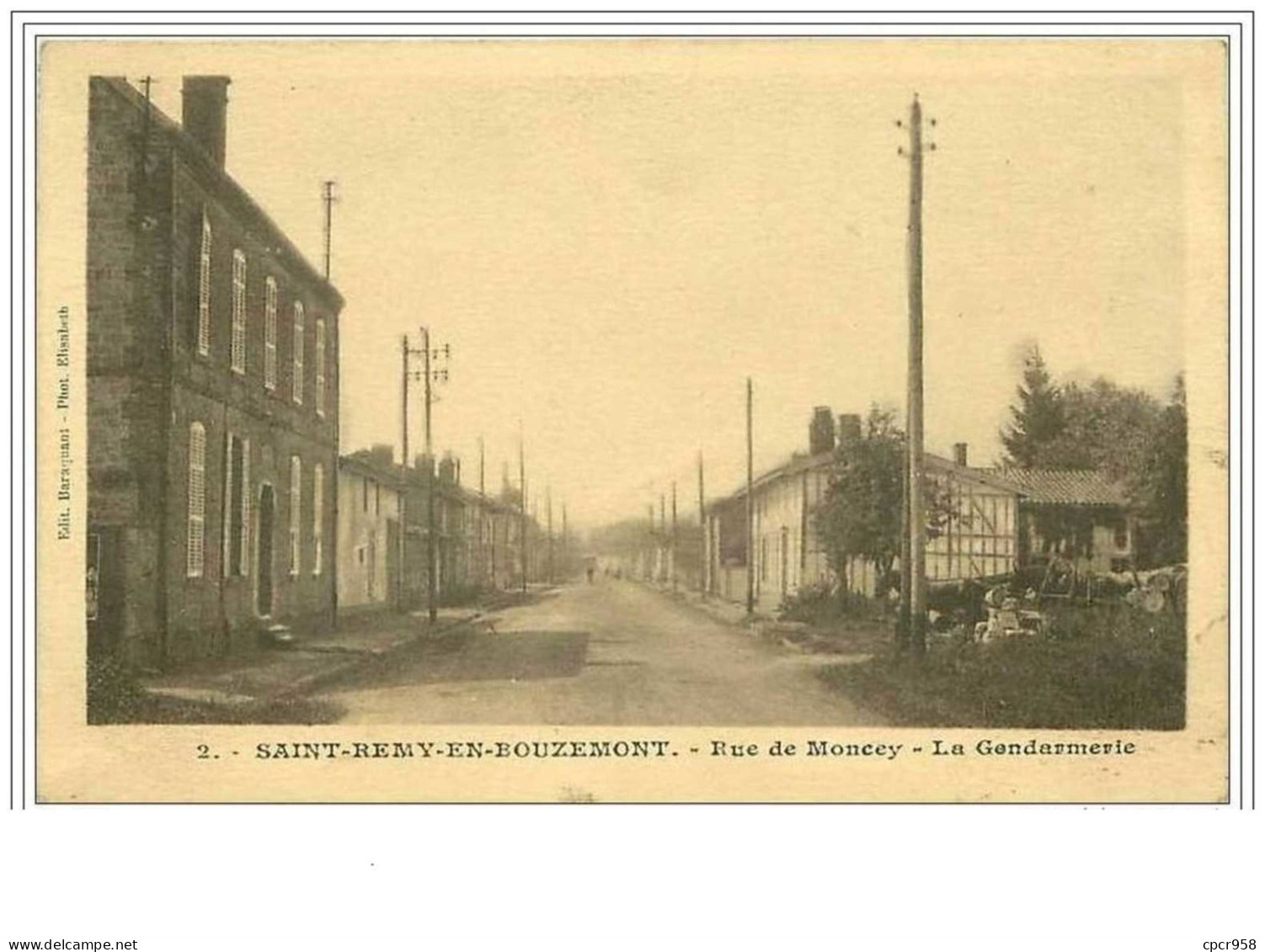 51.SAINT REMY EN BOUZEMONT.RUE DE MONCEY.LA GENDARMERIE - Saint Remy En Bouzemont