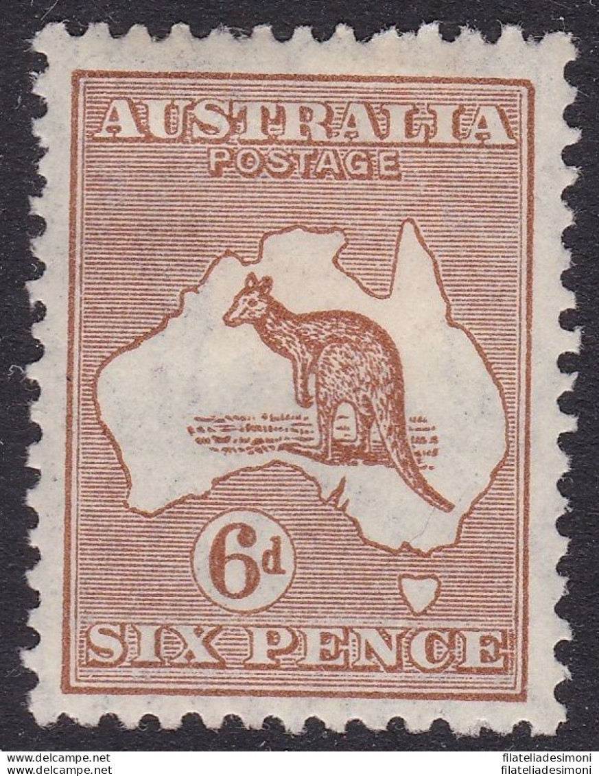 1929 AUSTRALIA - SG 107 6d. MLH/* - Autres & Non Classés