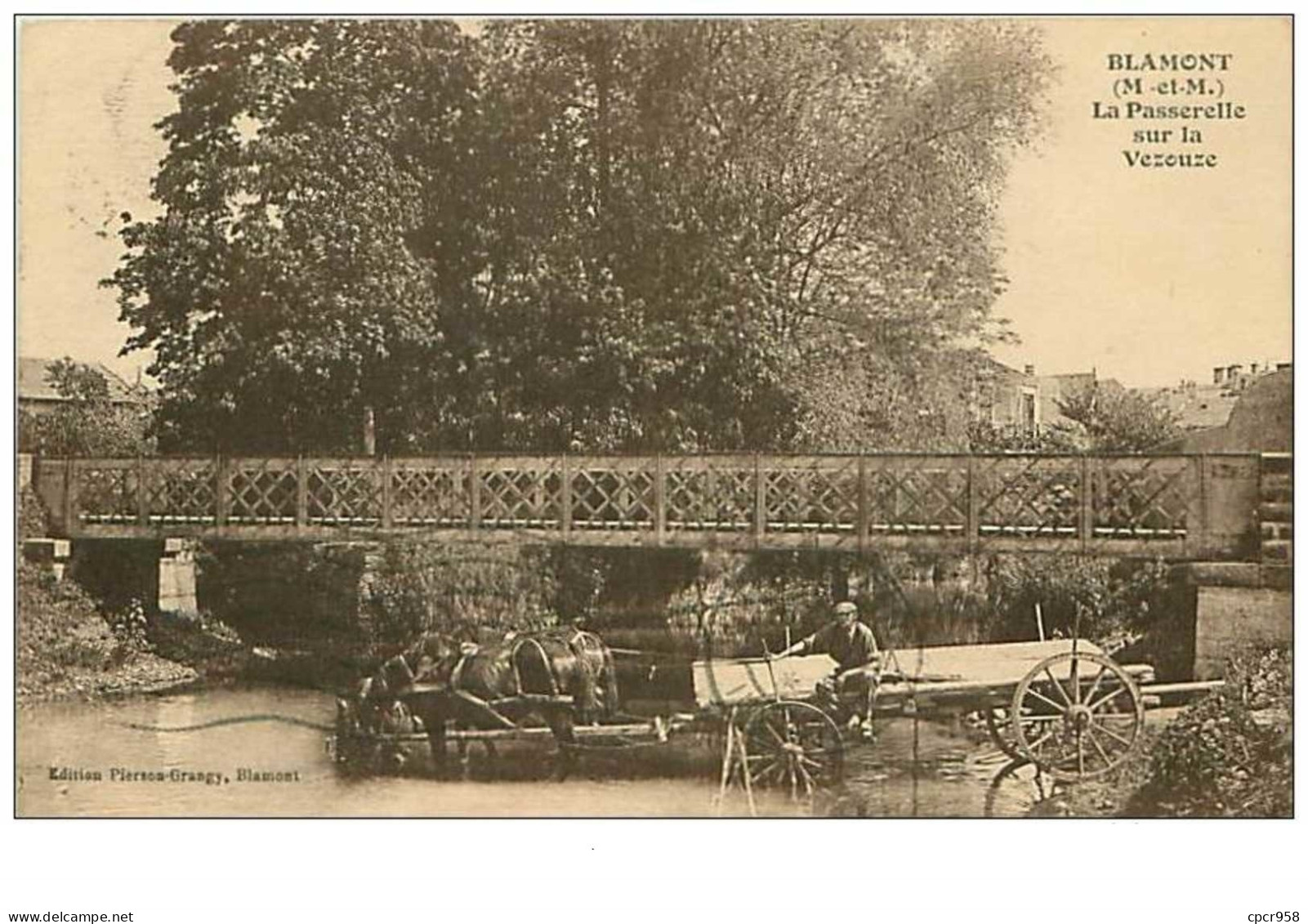 54.BLAMONT.n°164.LA PASSERELLE SUR LA VEZOUZE.PLIE - Blamont