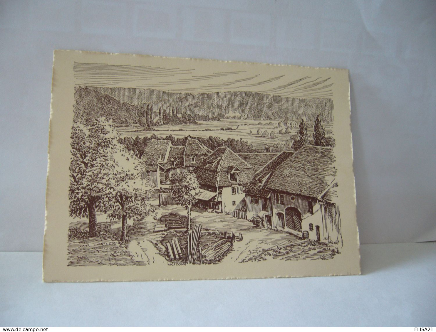 LES DERNIERES OEUVRES DE WILLI NICOLET DESSIN A LA PLUME 1942 LE VIEUX PORRENTRUY SUISSE JU JURA CPSM - Porrentruy