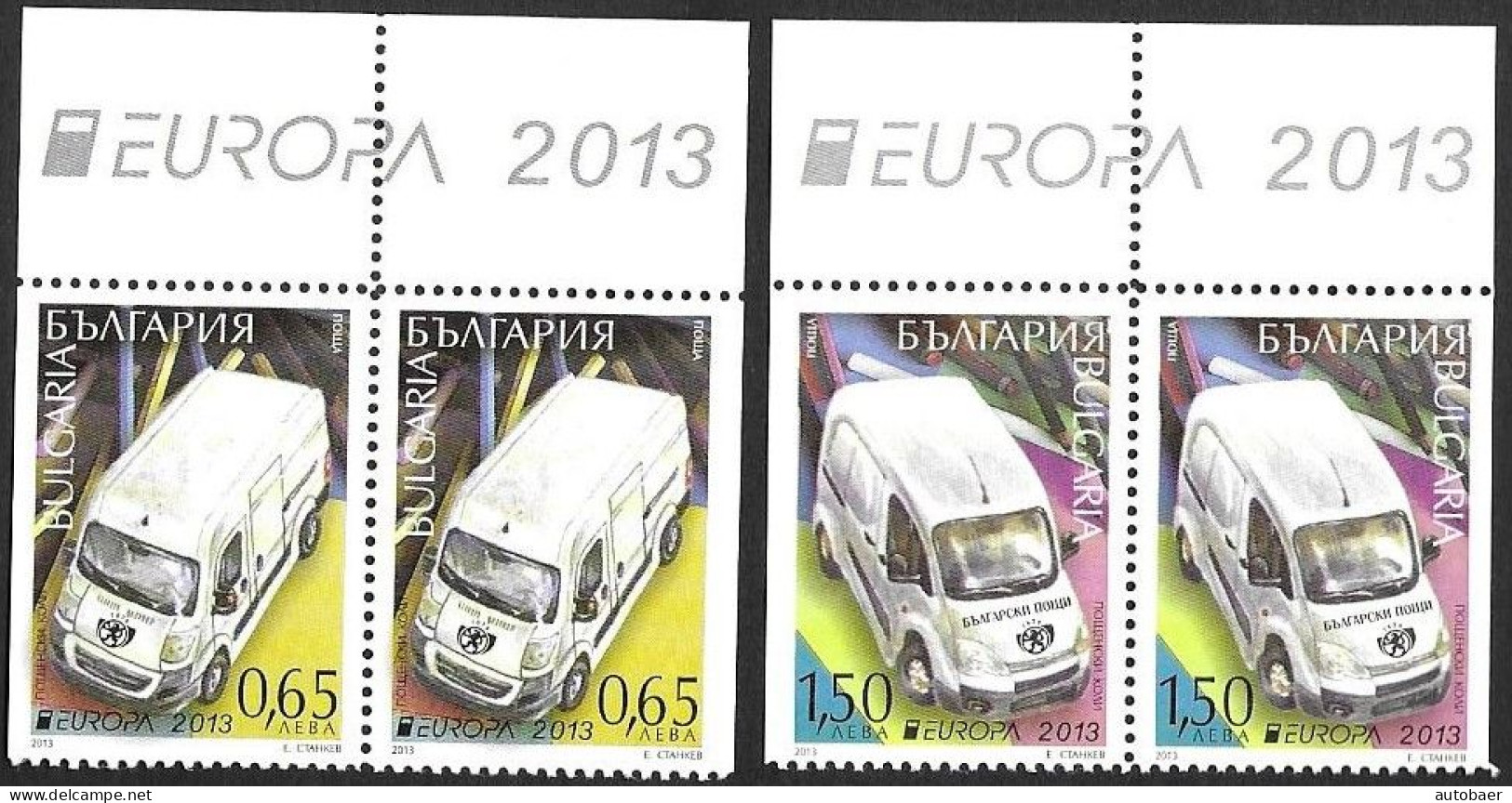 Bulgaria Bulgarie Bulgarien 2013 Europa Cept Michel 5096-97Dl-Dr Pairs From Booklet MNH Neuf Postfrisch ** - 2013