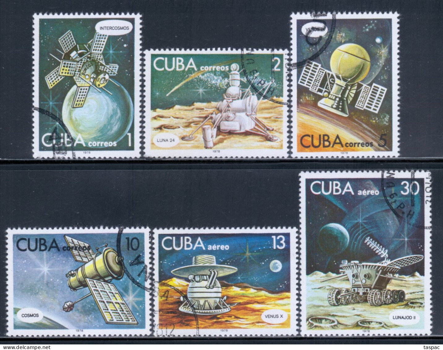 Cuba 1978 Mi# 2286-2291 Used - Cosmonaut's Day / Space - Noord-Amerika