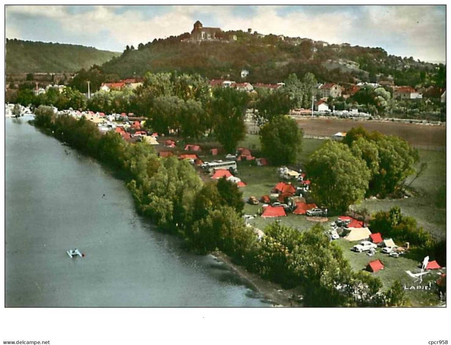 55.DUN SUR MEUSE.n°16.LAC VERT.LE TERRAIN DE CAMPING.CPSM - Dun Sur Meuse