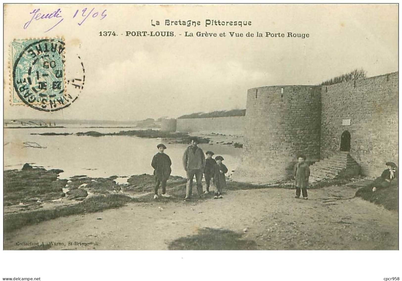 56.PORT-LOUIS.n°20486.LA GREVE ET VUE DE LA PORTE ROUGE - Port Louis