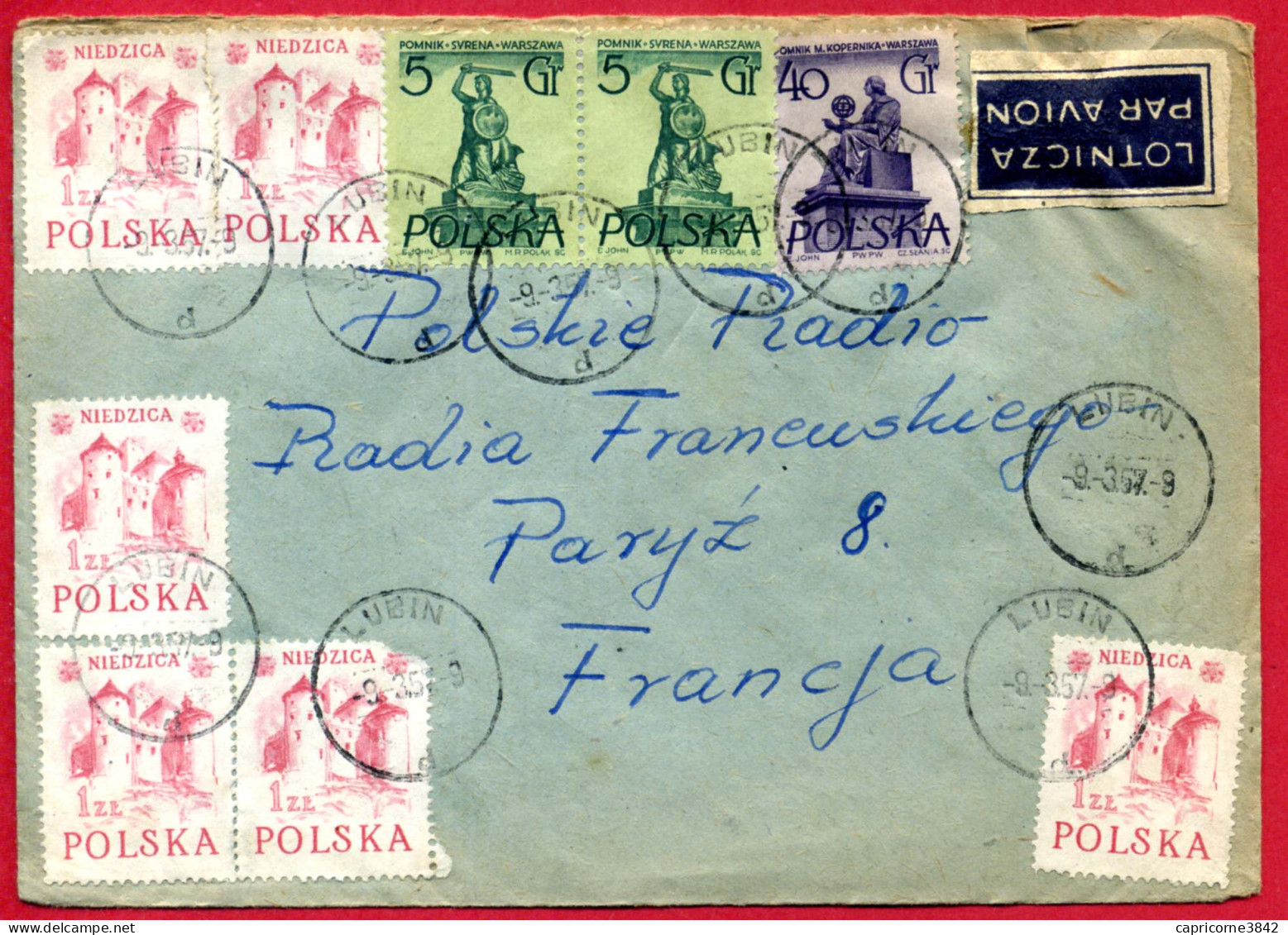 1957 - Pologne - Lettre Pour La France - Tp N° 674 - 802 - 806 - Par Avion - Briefe U. Dokumente