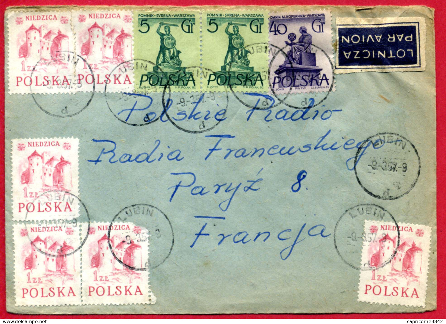 1957 - Pologne - Lettre Pour La France - Tp N° 674 - 802 - 806 - Par Avion - Covers & Documents