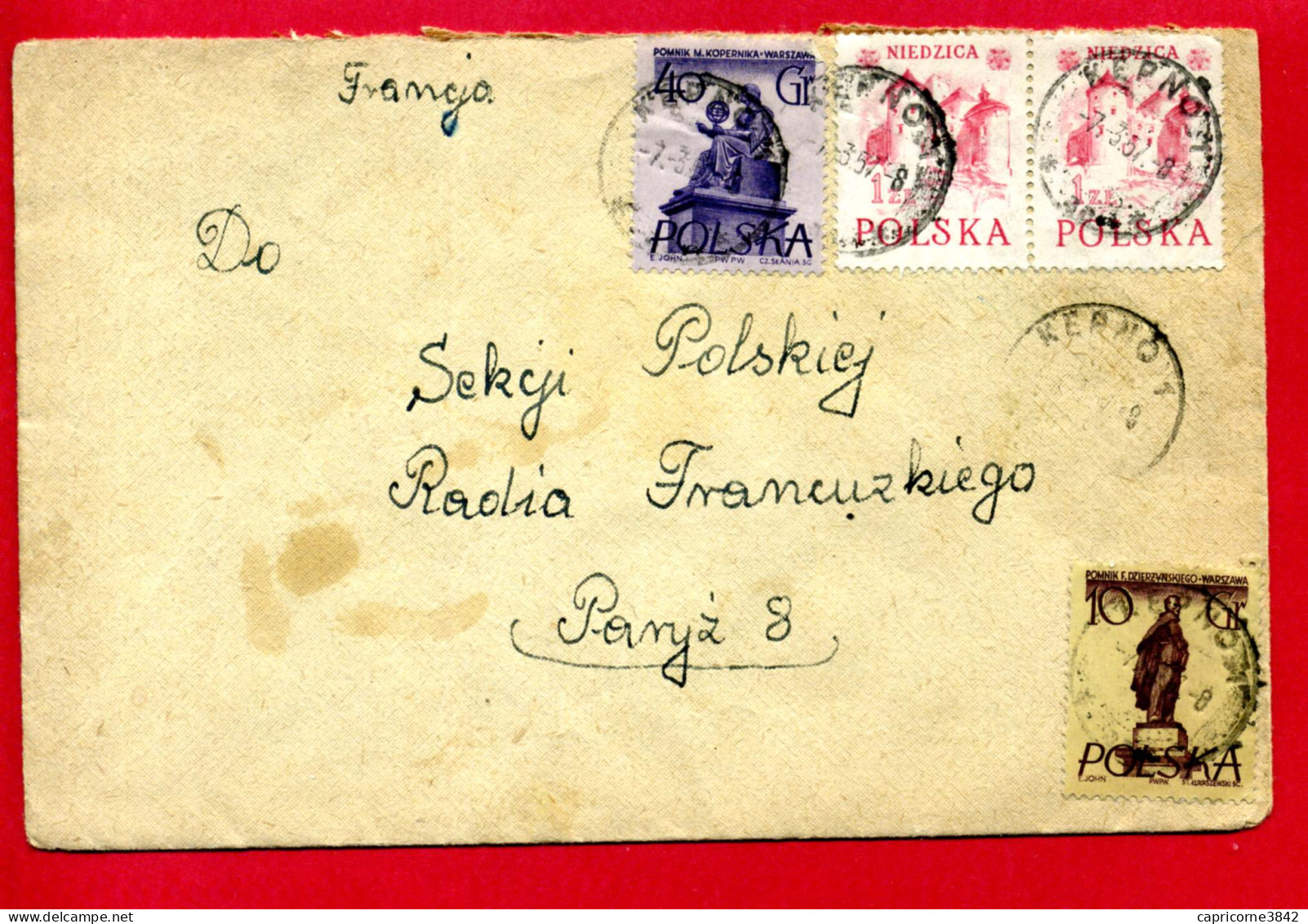 1957 - Pologne - Lettre Pour La France - Tp N° 674 - 803 - 806 - Storia Postale