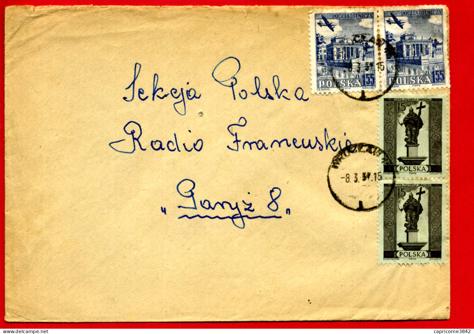 1957 - Pologne - Lettre Pour La France - Tp N° 804 + 2 Tp PA N°38 - Storia Postale