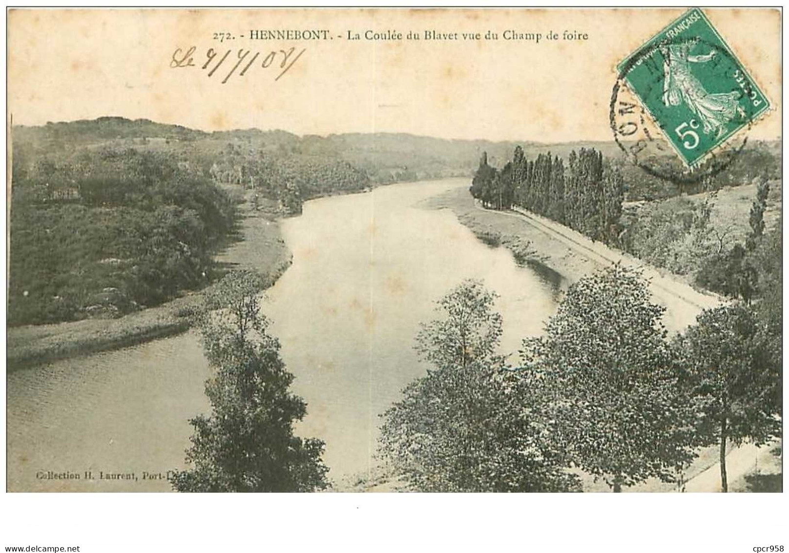 56.HENNEBONT.n°23916.LA COULEE DU BLAVET VUE DU CHAMP DE FOIRE - Hennebont