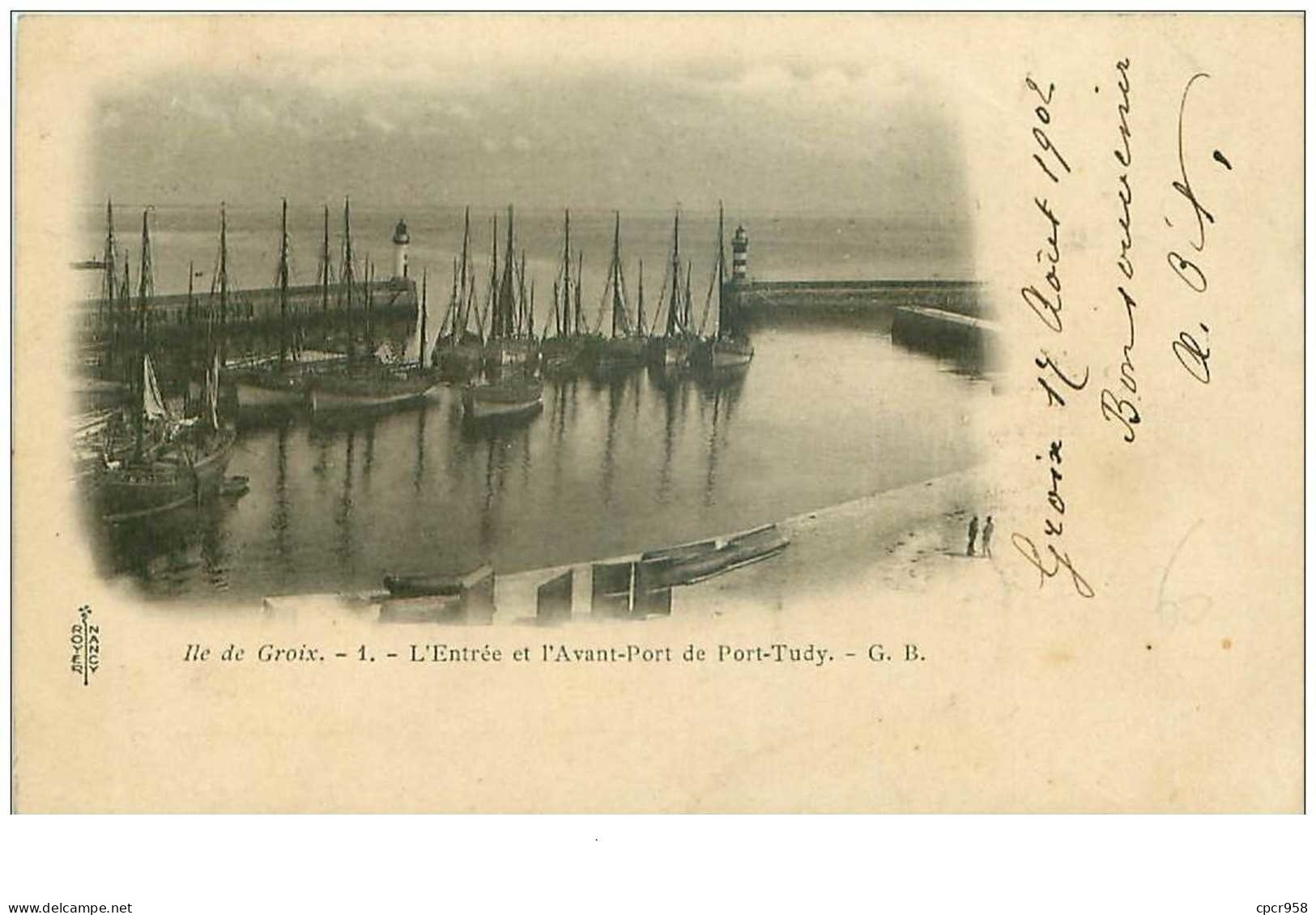 56. N°37343 . Ile De Groix. L Entrée Et Avant Port De Port Tudy.(peu Courante). - Groix