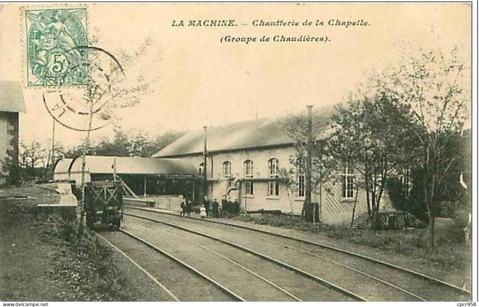 58.LA MACHINE.CHAUFFERIE DE LA CHAPELLE.MINE.TRAIN - La Machine