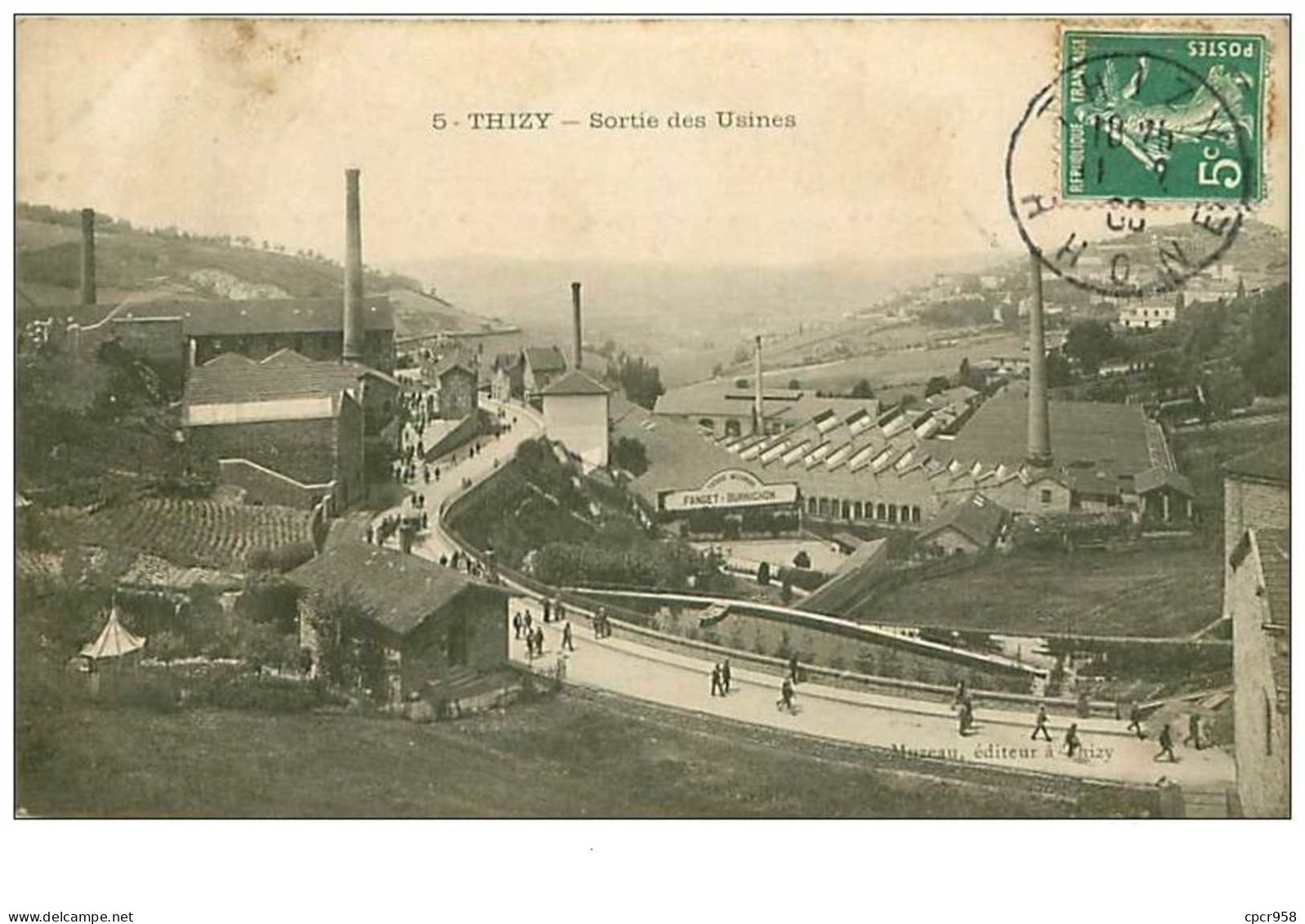 69.THIZY.n°64.SORTIE DES USINES FANGET-BURNICHON - Thizy