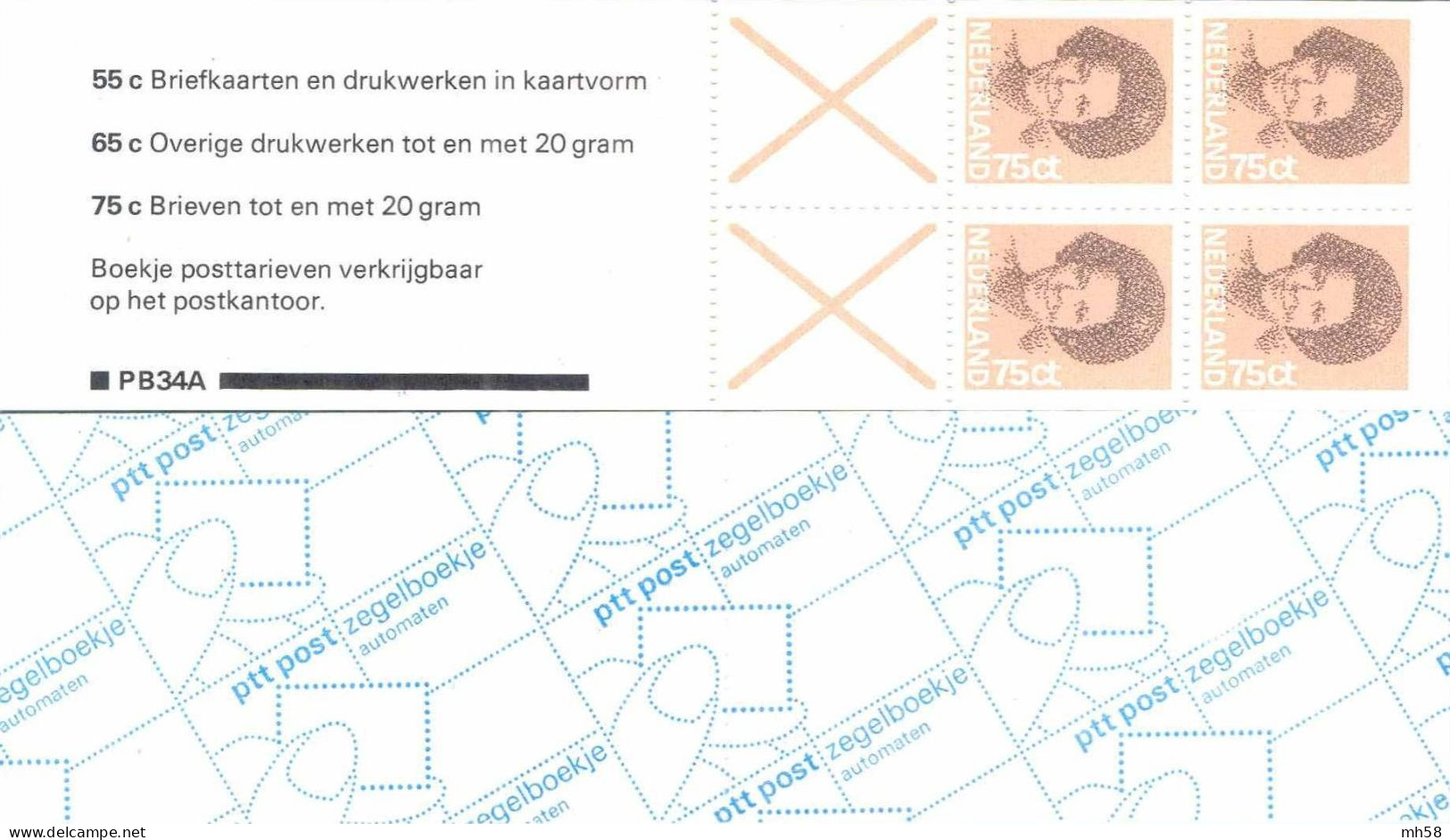 PAYS-BAS NEDERLAND 1986 - Carnet / Booklet / MH Indice PB34A - 3 G Beatrix - YT C 1181b / MI MH 35 - Booklets & Coils