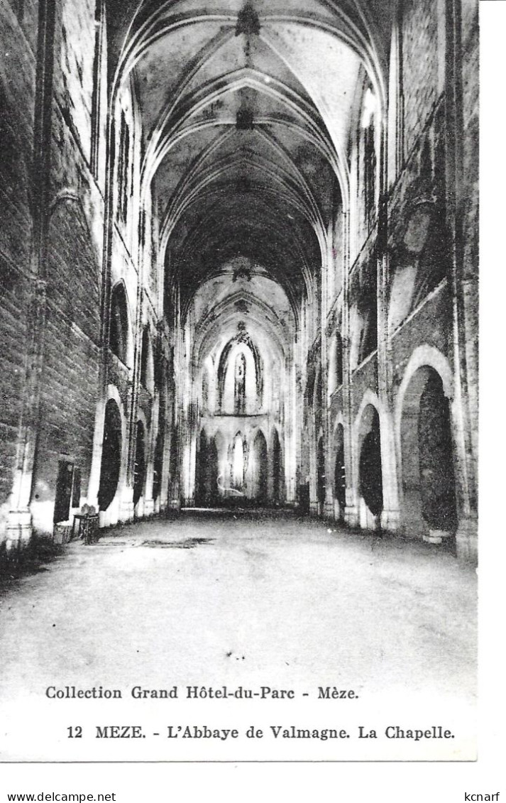 CP De Mèze " L'abbaye De Valmagne , La Chapelle " - Mèze