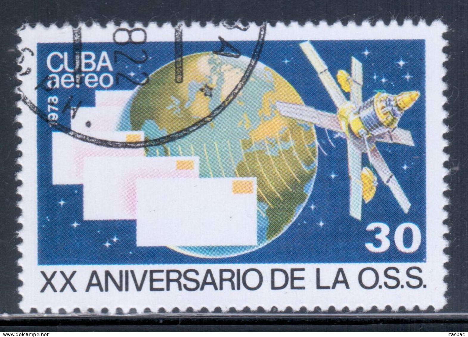 Cuba 1978 Mi# 2344 Used - Socialist Communication Organizations Congress (OSS), 20th Anniv. / Space - North  America