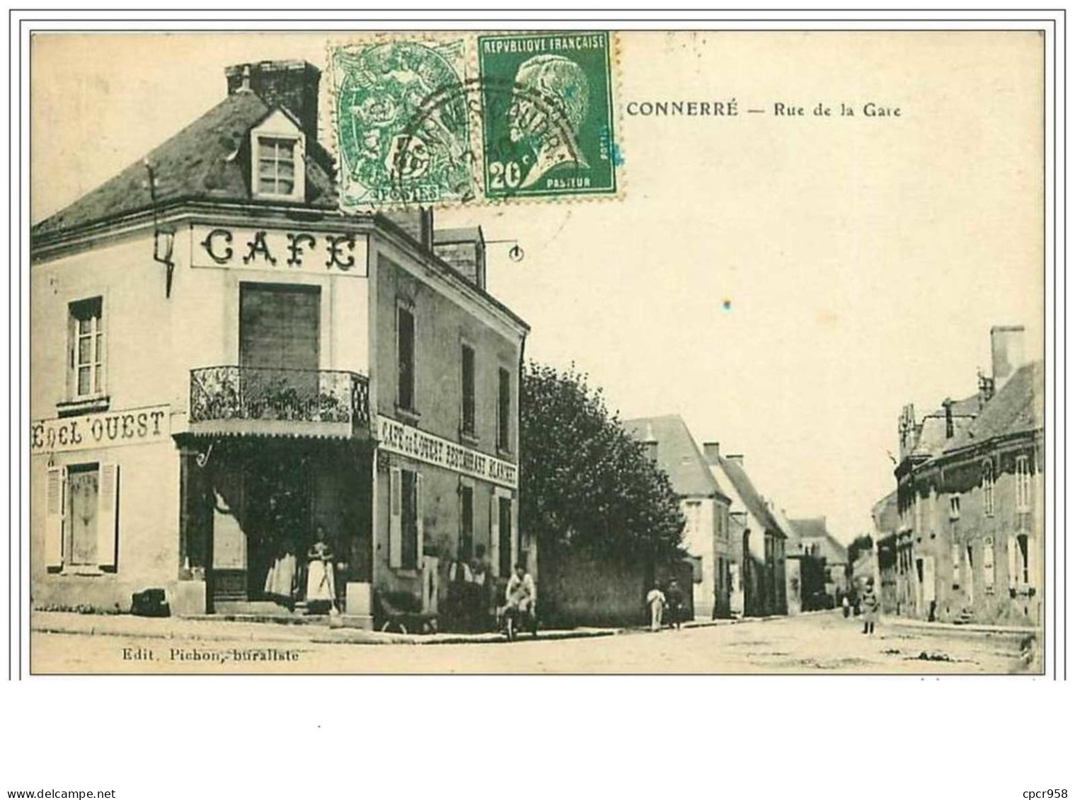 72.CONNERRE.RUE DE LA GARE.CAFE DE L'OUEST - Connerre