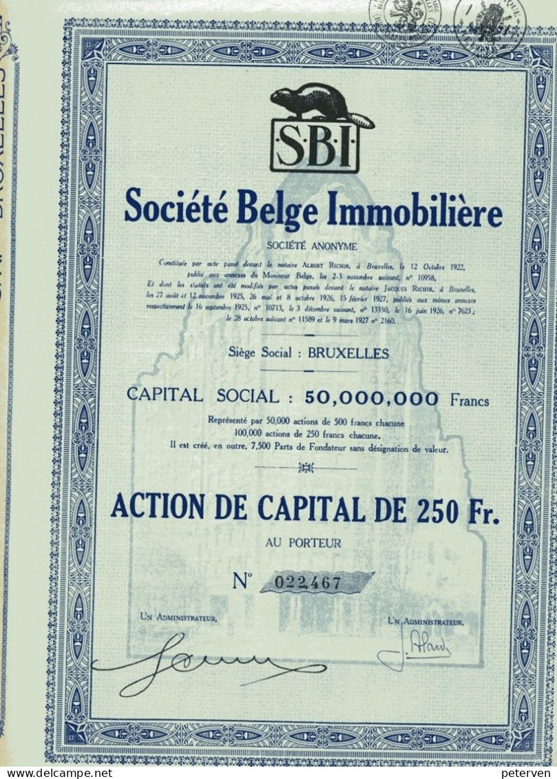 Société BELGE IMMOBILIÈRE - Banca & Assicurazione