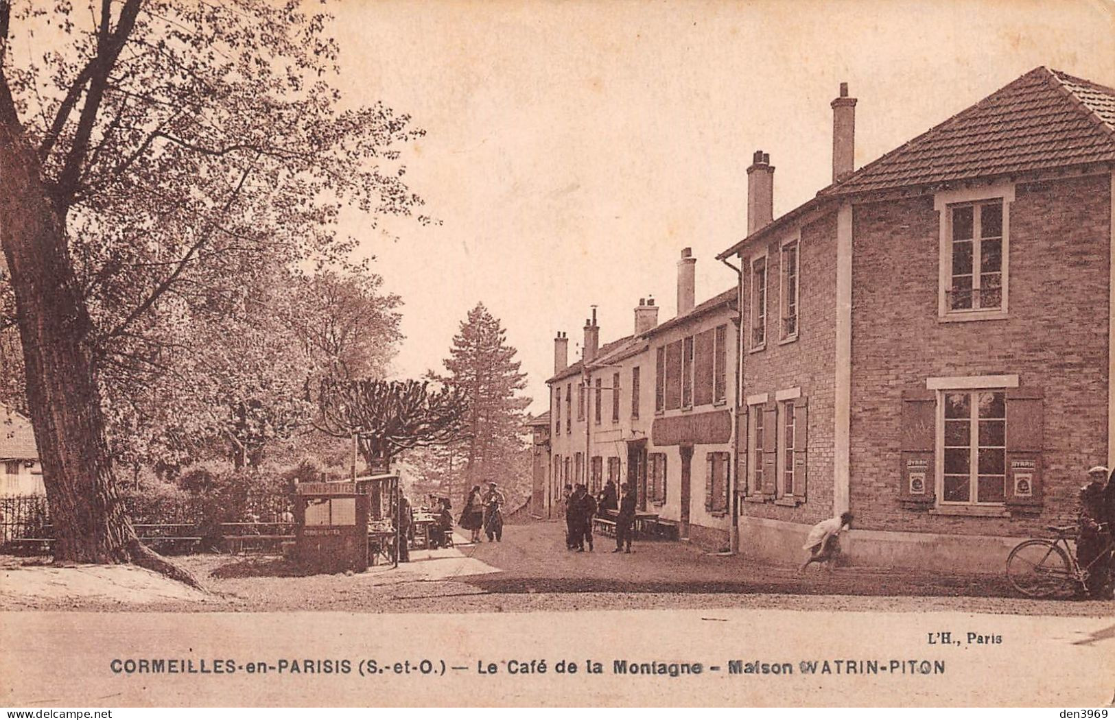 CORMEILLES-en-PARISIS (Val-d'Oise) - Le Café De La Montagne - Maison Watrin-Piton - Ecrit (2 Scans) Paris 17e R L'Ecluse - Cormeilles En Parisis