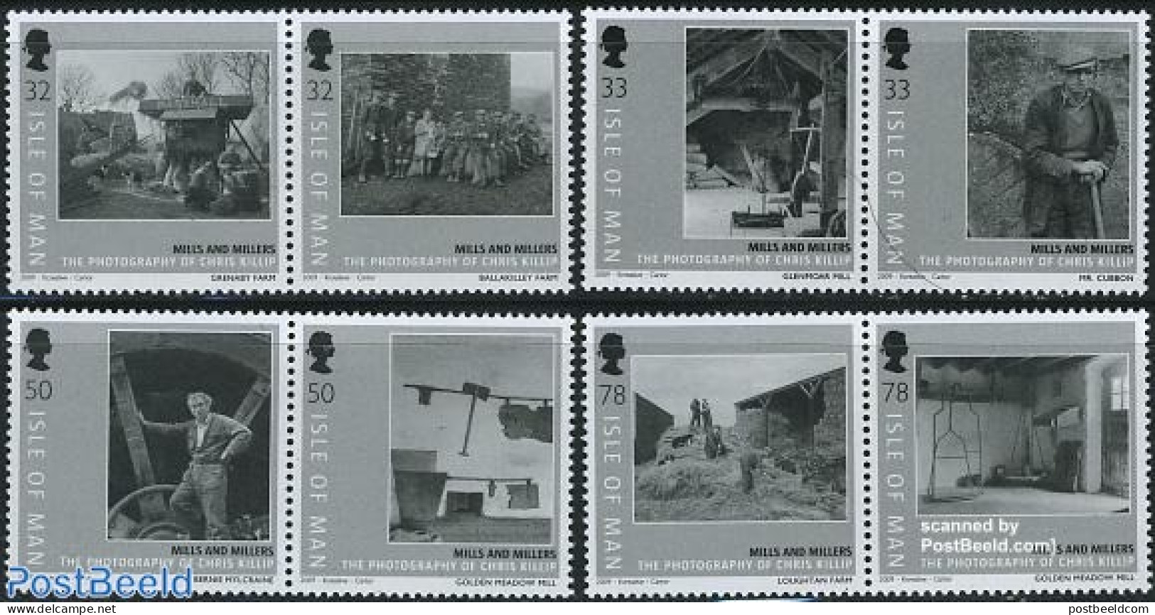 Isle Of Man 2009 Photography, Mills 8v (4x[:]), Mint NH, Various - Mills (Wind & Water) - Art - Photography - Moulins