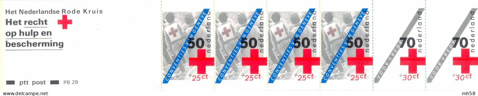 PAYS-BAS NEDERLAND 1983 - Carnet / Booklet / MH Indice PB 29 - 5 G Croix-Rouge Thèmes - YT C 1206a / MI MH 30 - Libretti