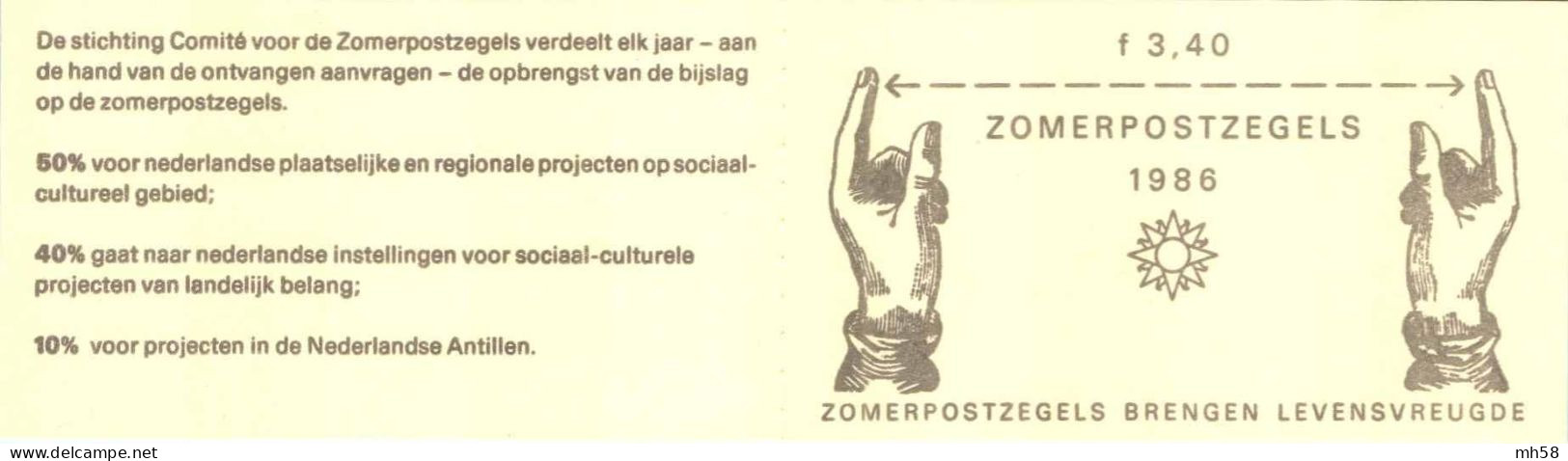 PAYS-BAS NEDERLAND 1986 - Carnet / Booklet / MH Indice PB 32 - 3,40 G Instruments De Mesure - YT C 1258a / MI MH 33 - Libretti