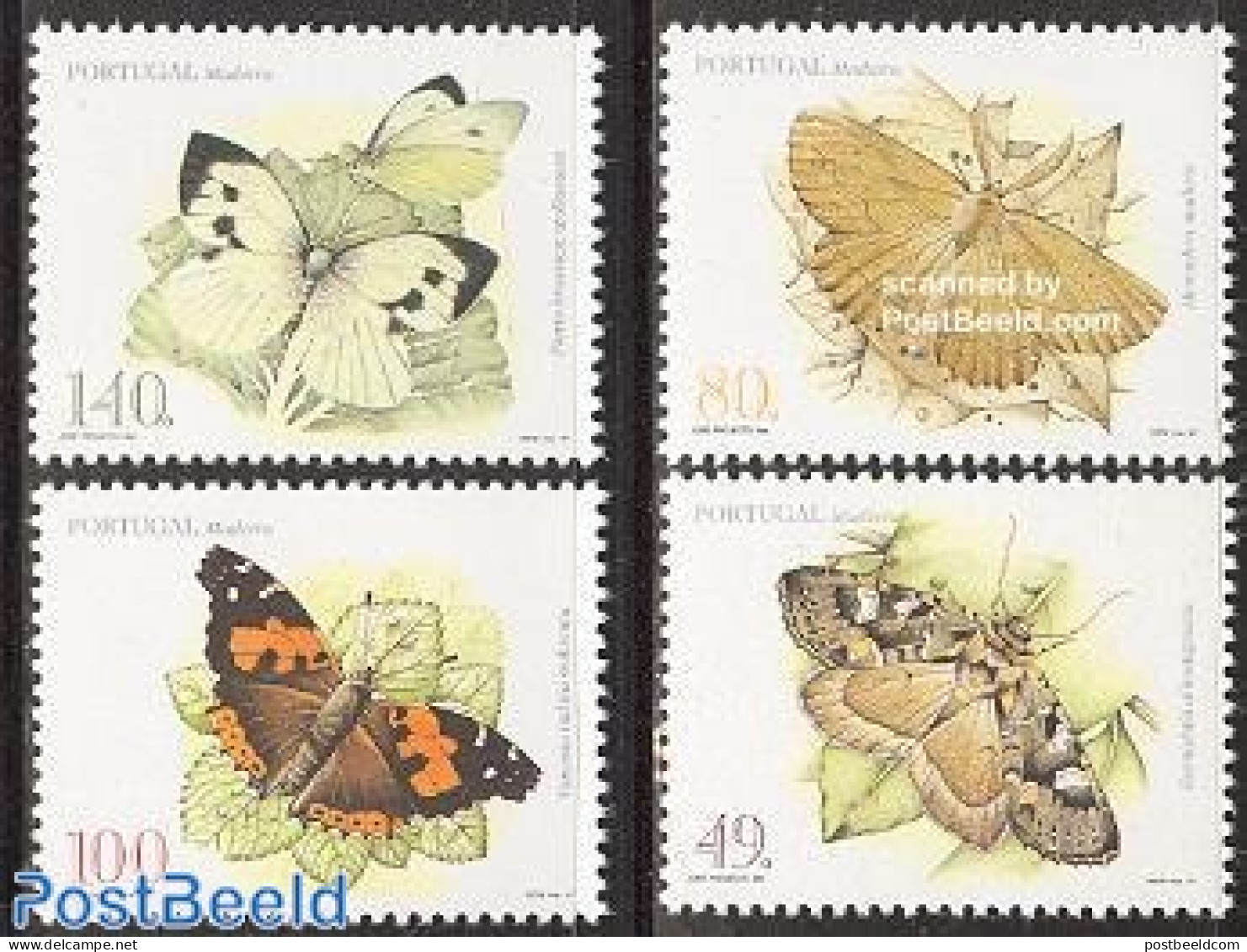 Madeira 1997 Butterflies 4v, Mint NH, Nature - Butterflies - Madère