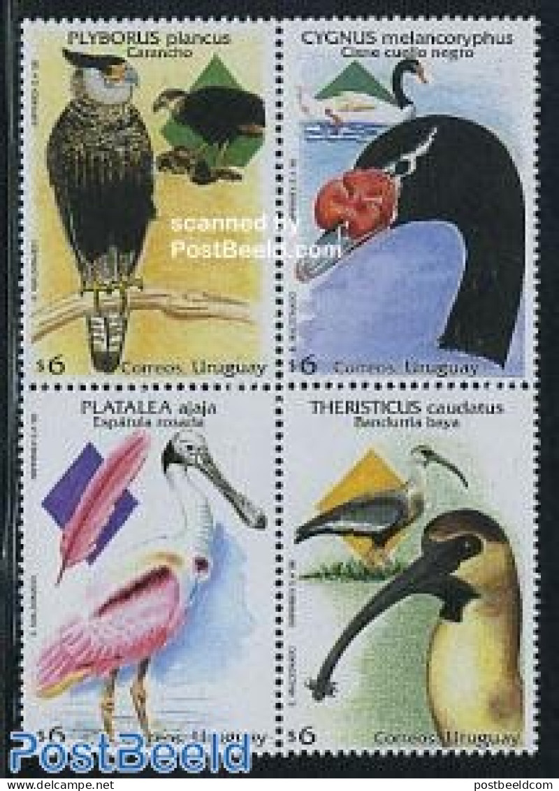 Uruguay 1998 Birds 4v [+], Mint NH, Nature - Birds - Uruguay