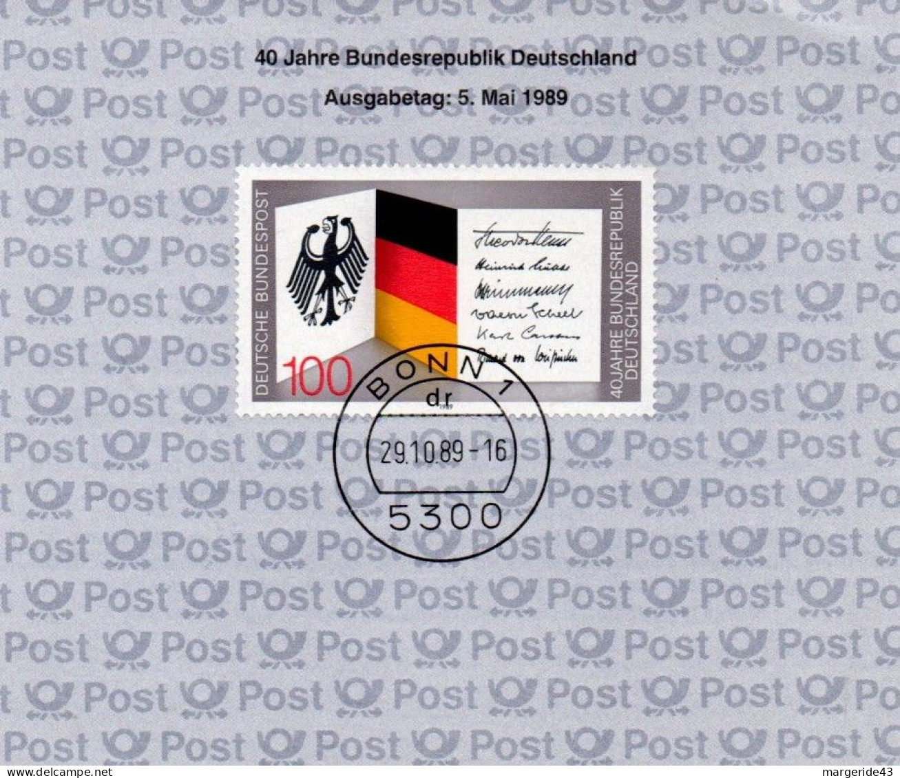 ALLEMAGNE RFA LOT DE 30 TIMBRES OBLITERES 1 ER JOUR