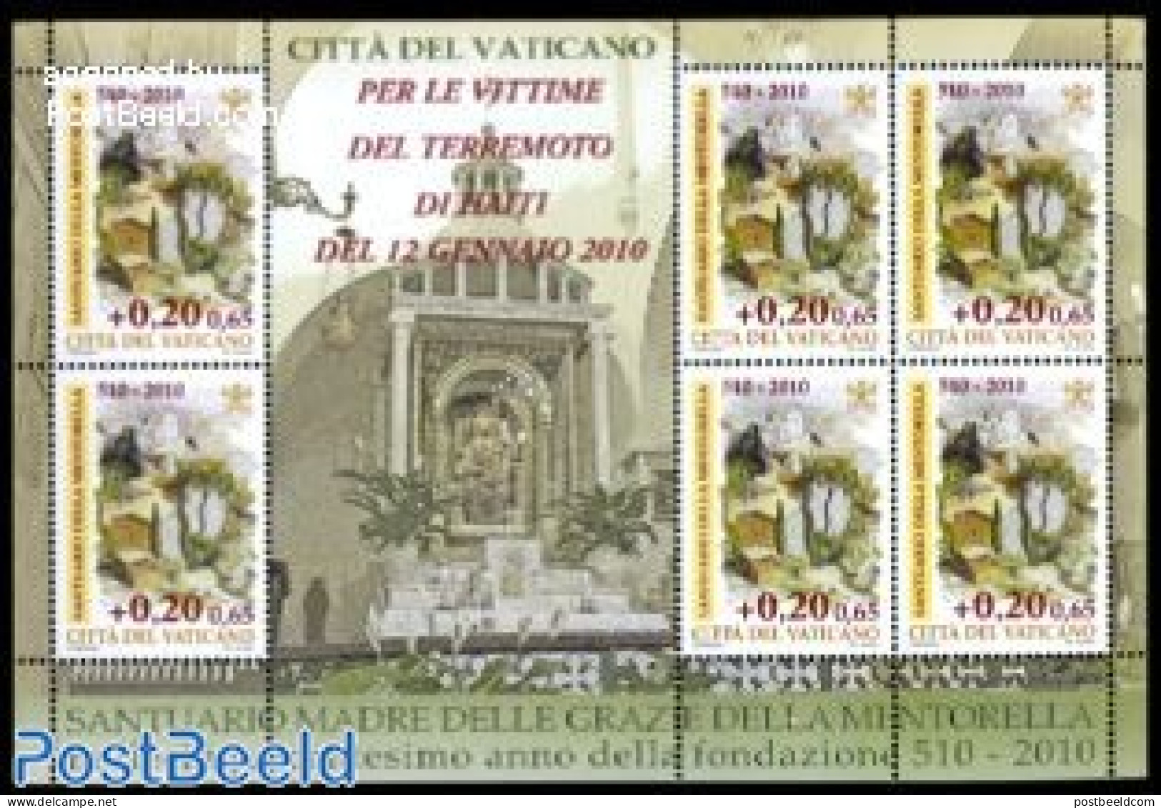 Vatican 2010 Haiti Aid M/s, Mint NH - Ungebraucht