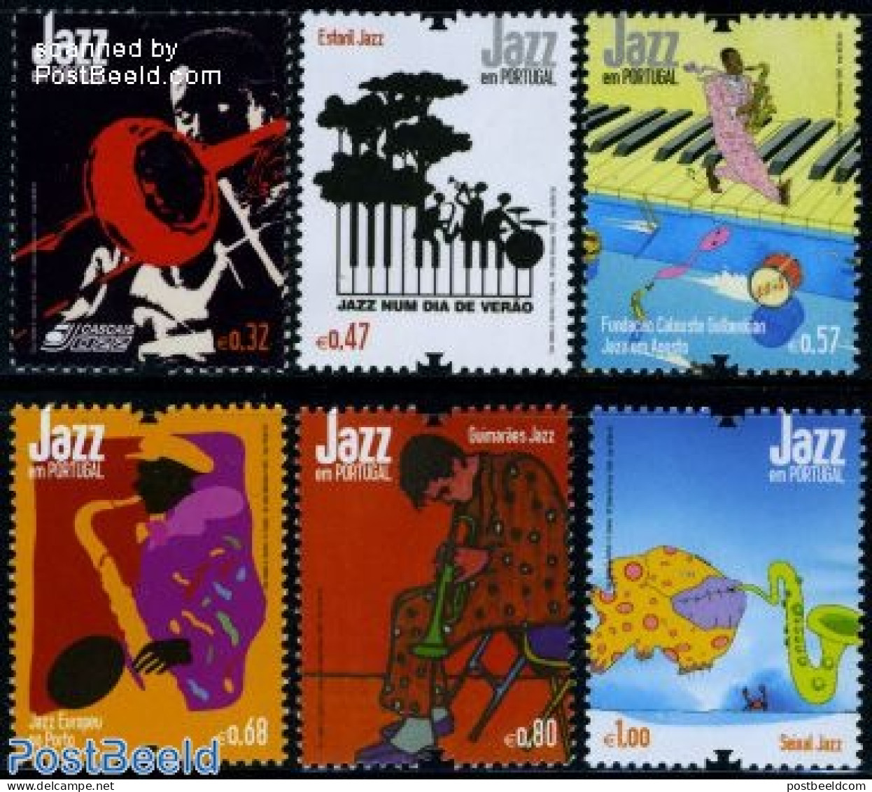 Portugal 2009 Jazz In Portugal 6v, Mint NH, Nature - Performance Art - Fish - Jazz Music - Music - Art - Poster Art - Unused Stamps