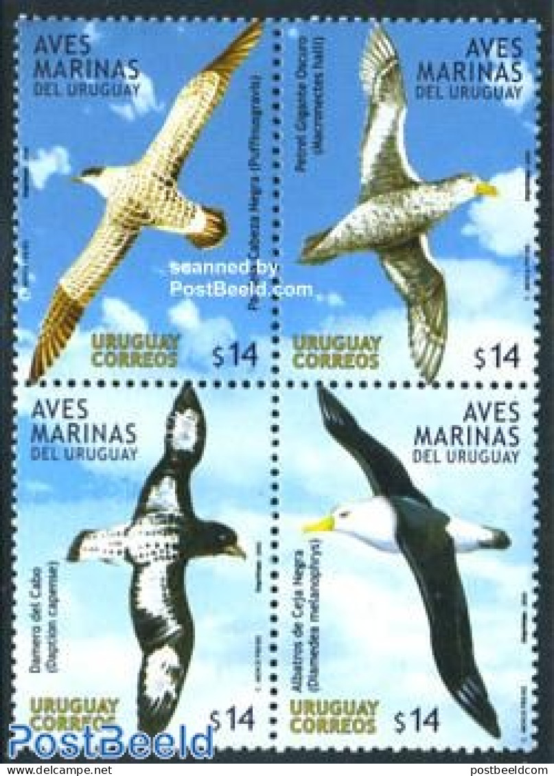 Uruguay 2004 Sea Birds 4v [+], Mint NH, Nature - Birds - Uruguay