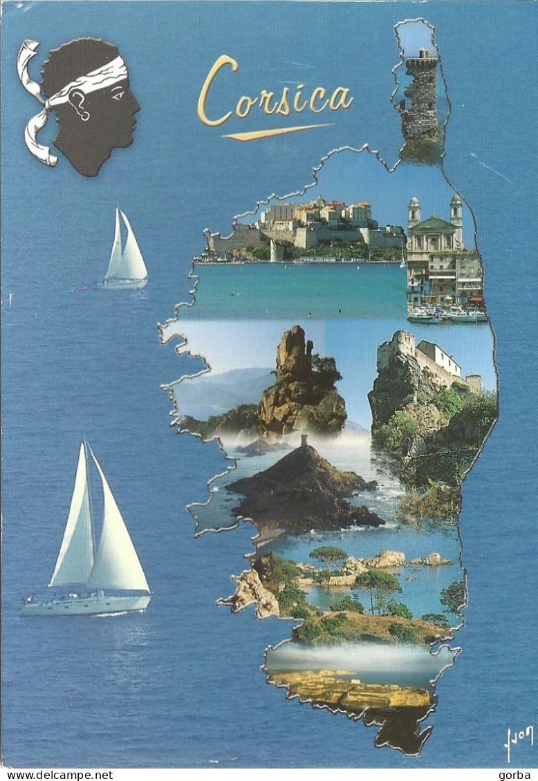 *CPM - FRANCE - CORSE - Carte De L'Ile - Corse
