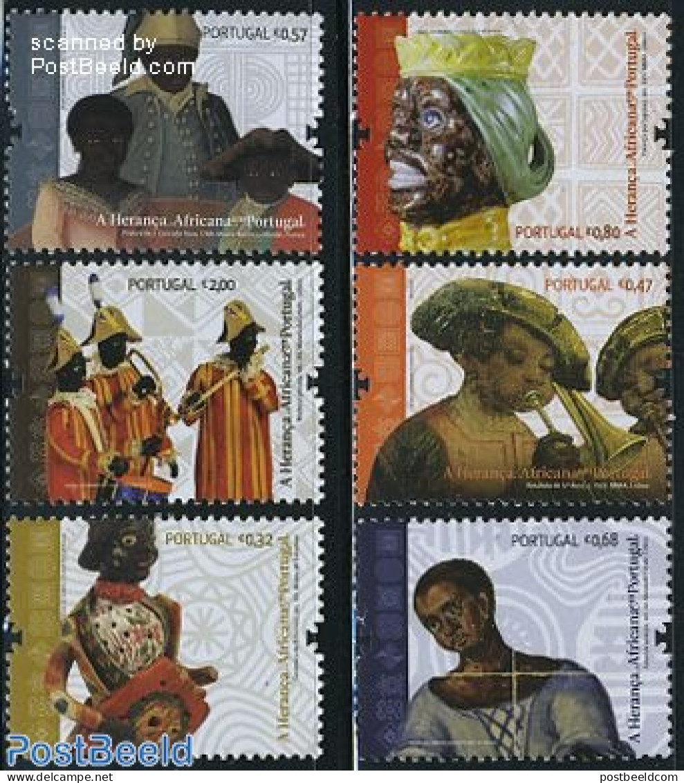 Portugal 2009 African Cultural Heritage 6v, Mint NH, Performance Art - Music - Art - Art & Antique Objects - Ceramics - Unused Stamps