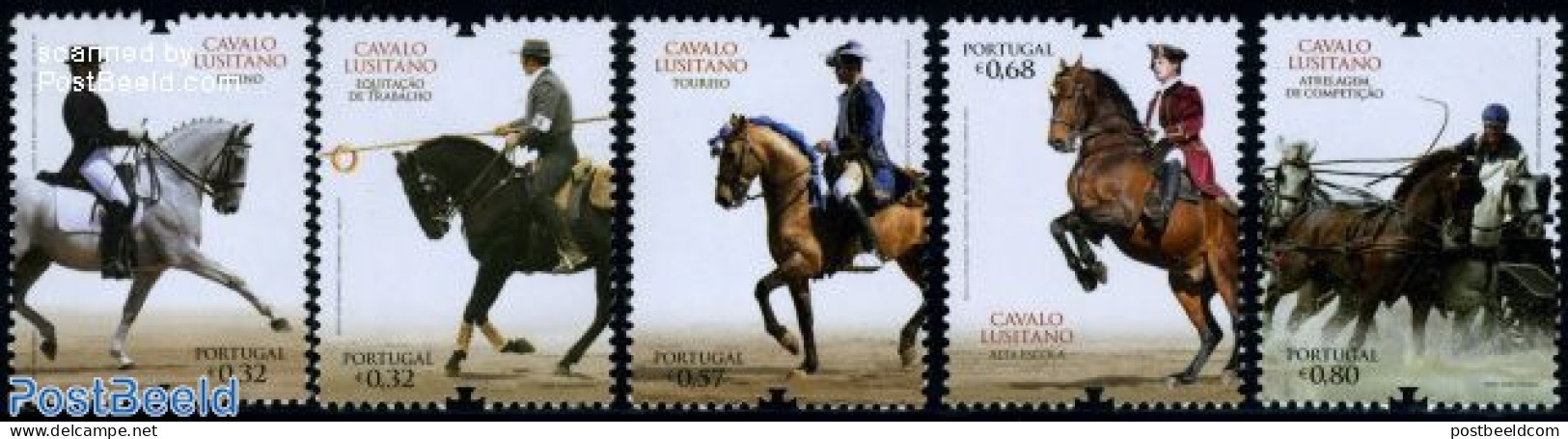 Portugal 2009 Horse Sports 5v, Mint NH, Nature - Sport - Horses - Sport (other And Mixed) - Unused Stamps
