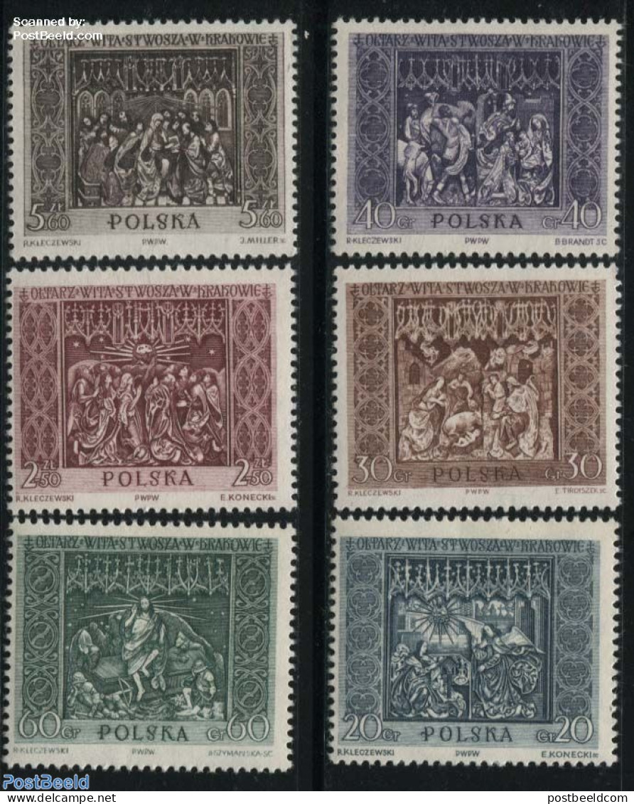 Poland 1960 Saint Mary Church 6v, Mint NH, Religion - Religion - Unused Stamps