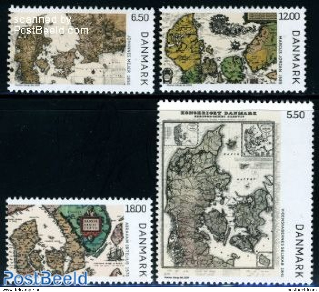 Denmark 2009 Maps 4v, Mint NH, Transport - Various - Ships And Boats - Maps - Nuovi
