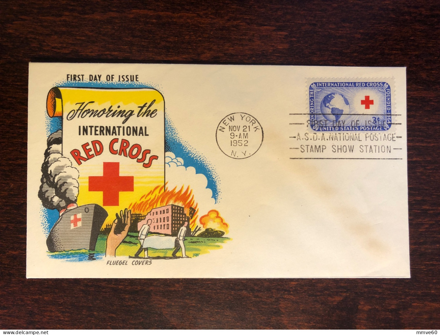 USA FDC FLUEGEL COVER 1952 YEAR RED CROSS HEALTH MEDICINE STAMPS - 1951-1960