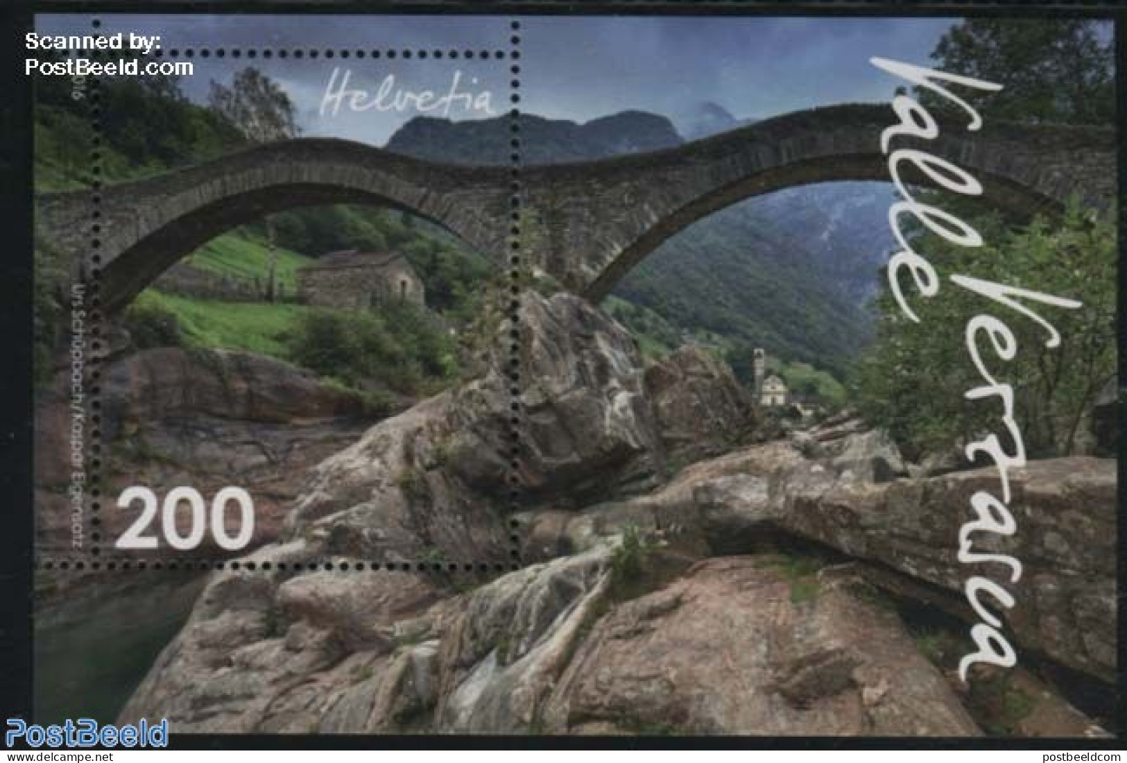 Switzerland 2016 Valle Verzasca S/s, Mint NH, Various - Tourism - Art - Bridges And Tunnels - Neufs