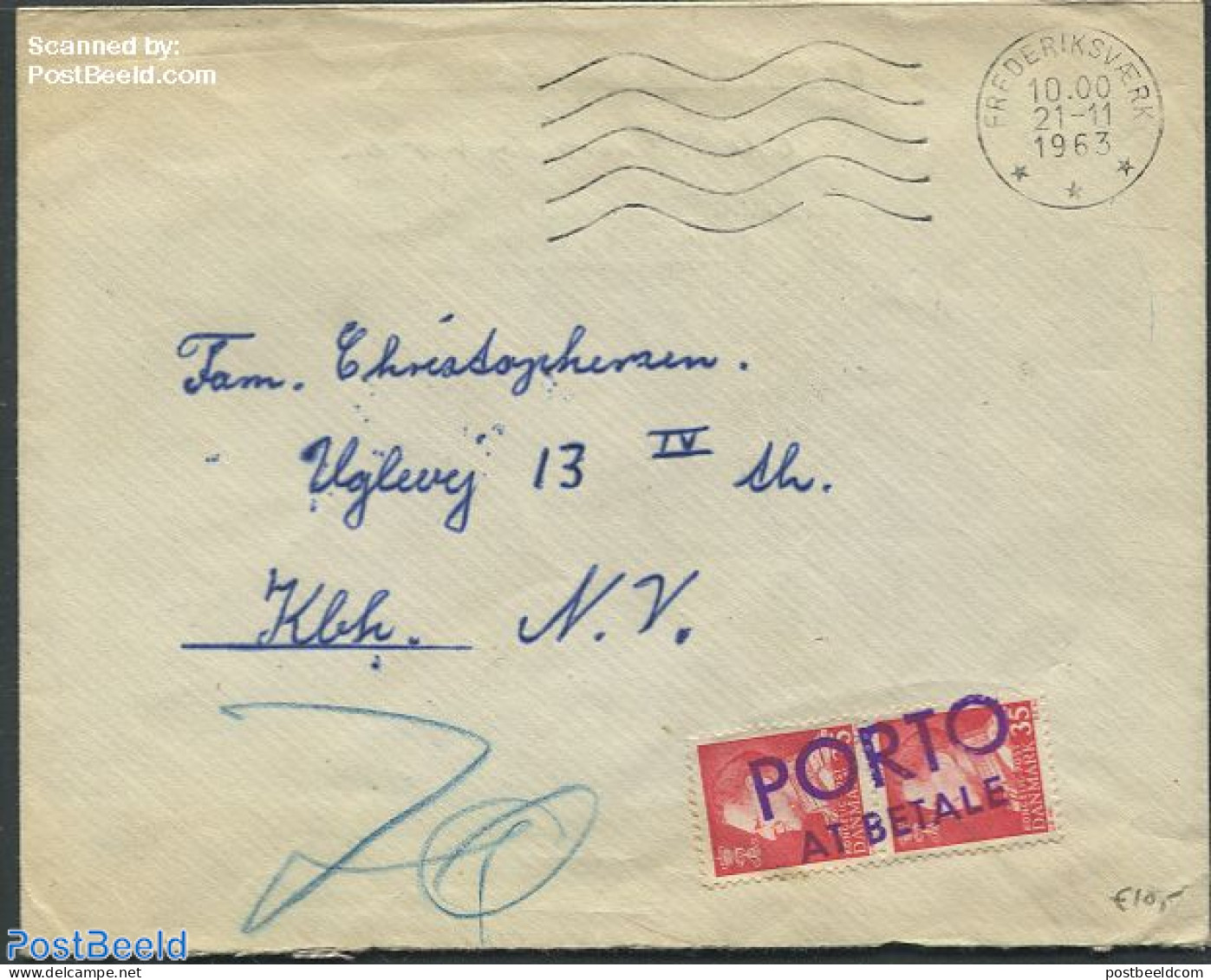Denmark 1963 Cover From Frederiksvaerk, Postal History - Briefe U. Dokumente