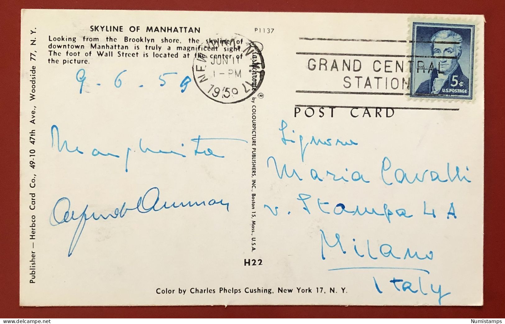 SKYLINE OF MANHATTAN - New York City (USA) 1959 (c456) - Manhattan