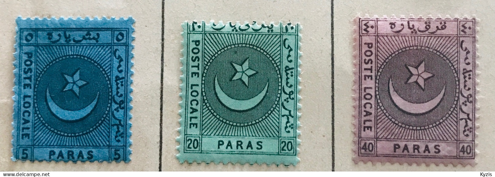 EMPIRE OTTOMAN - SÉRIE COMPLÈTE  (1865). Poste Locale. Istanbul Liannos & Co - NEUFS - Unused Stamps