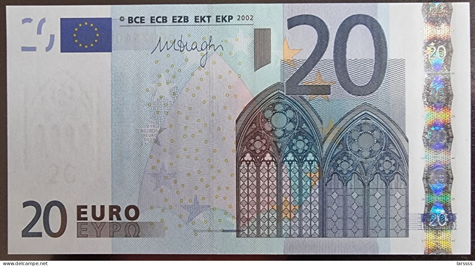 1 X 20€ Euro Draghi  R028D5 D00754001752 - UNC  Estonia / Estland - 20 Euro