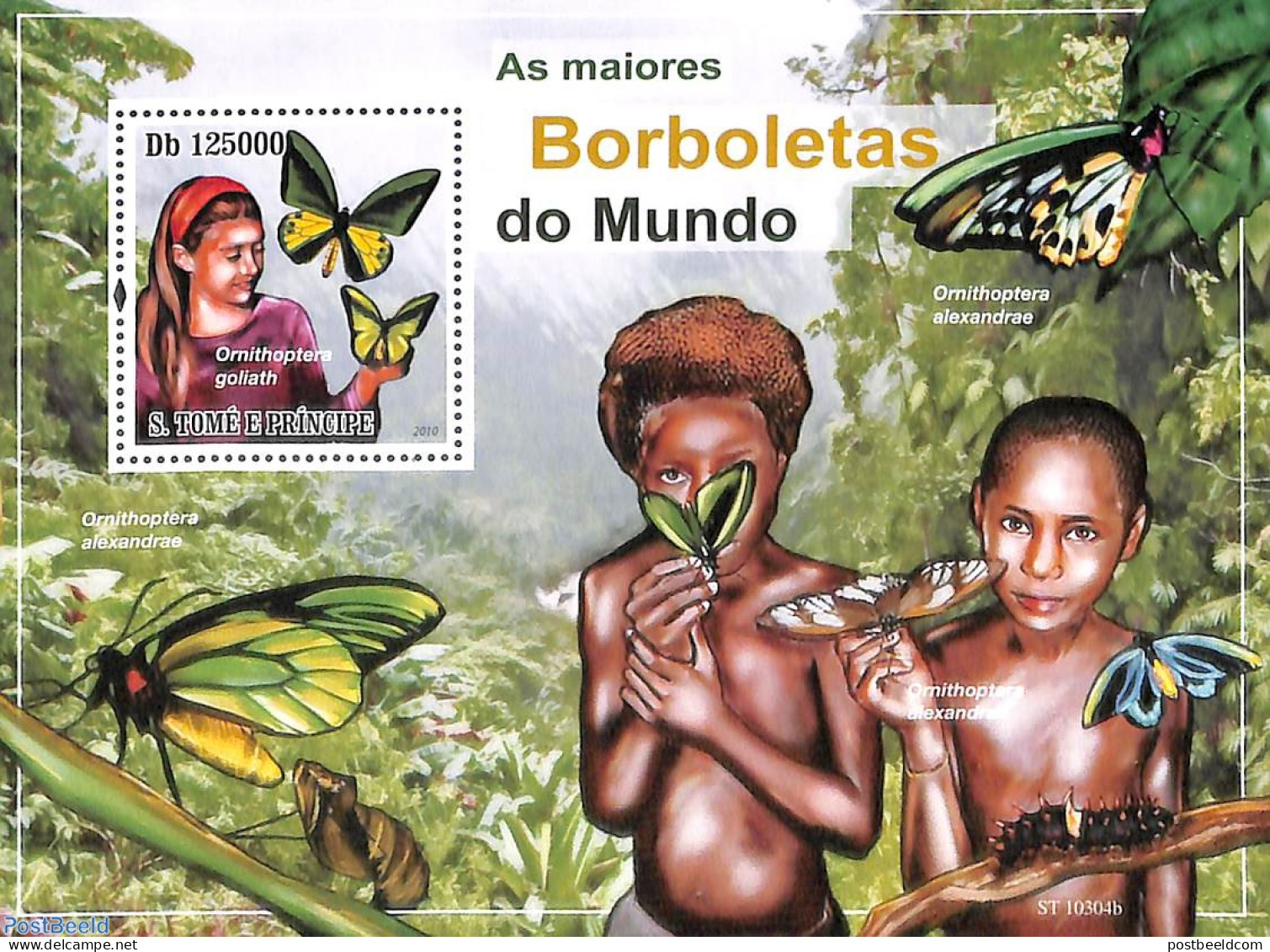 Sao Tome/Principe 2010 Butterflies S/s, Mint NH, Nature - Butterflies - Sao Tomé Y Príncipe